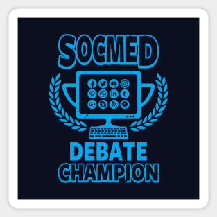 Funny Social Media Addict Online Debate Champion Sticker